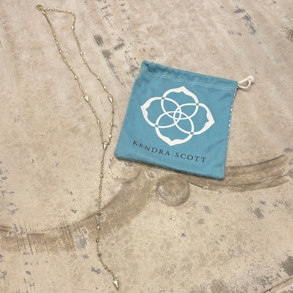 Kendra Scott Gold Lariat Necklace